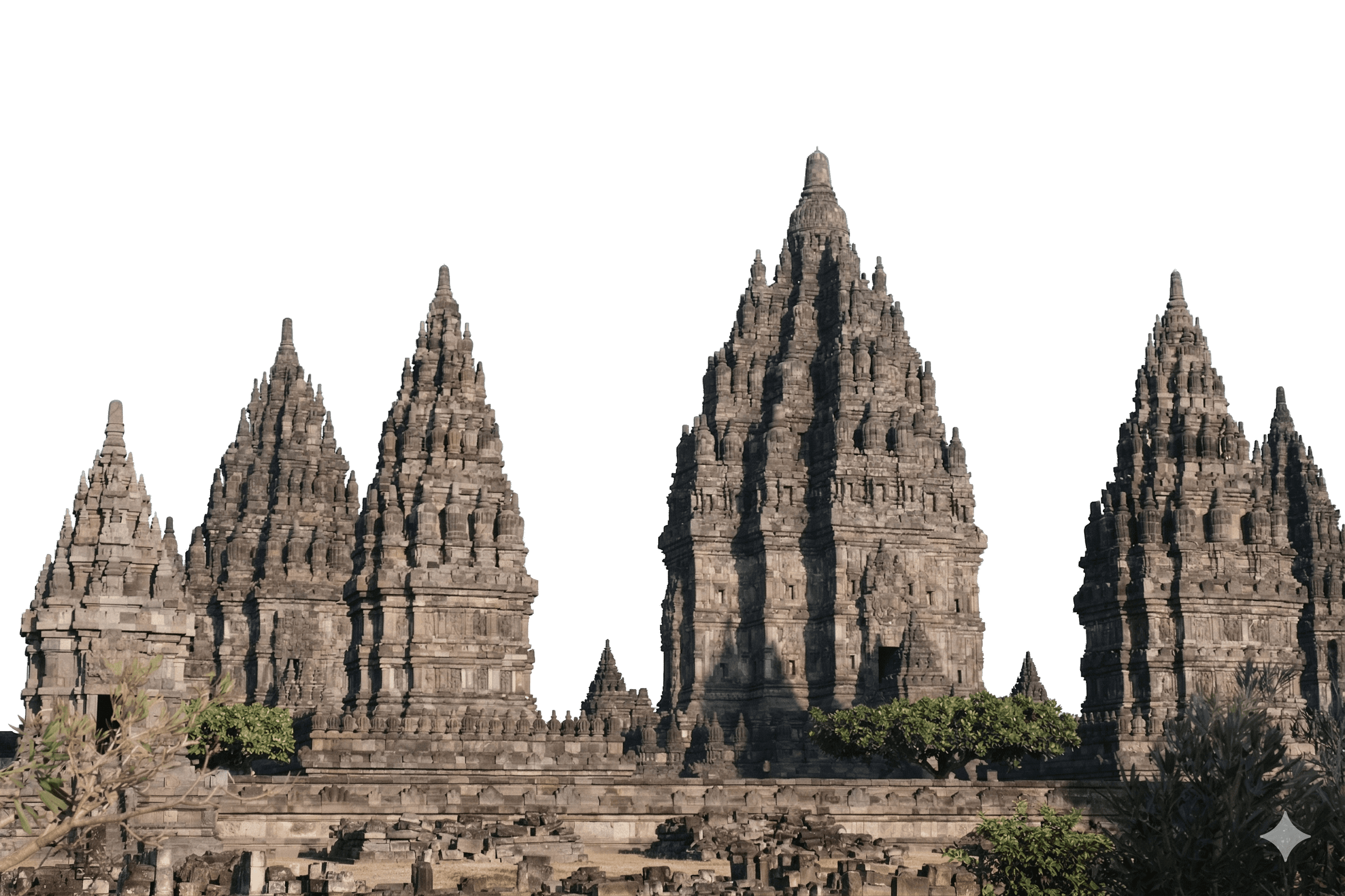 Prambanan at night
