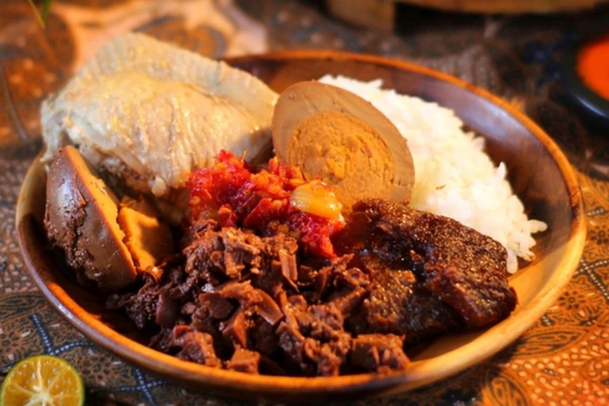Traditional Jogja Gudeg — signature Javanese jackfruit stew
